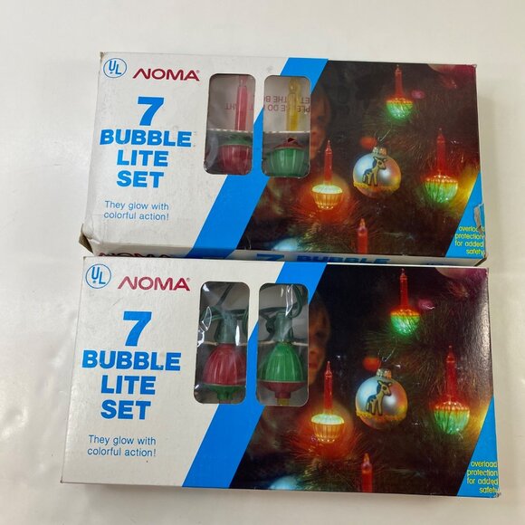 NOMA 7 Bubble Lite Set Christmas Lights With Colorful Action Overload Protection - Picture 6 of 10